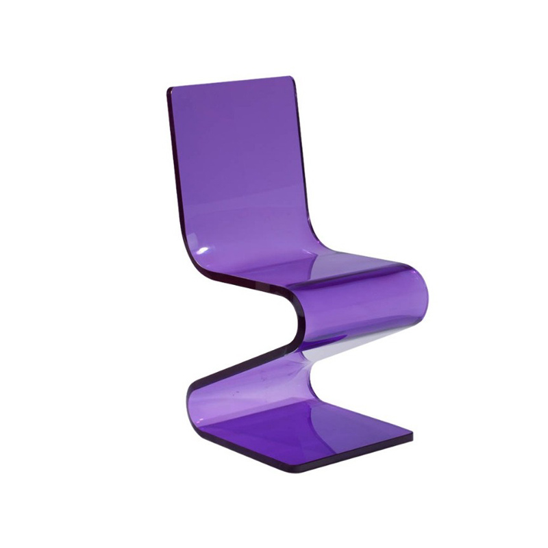 Purple acrylic chair, acrylic office chair
