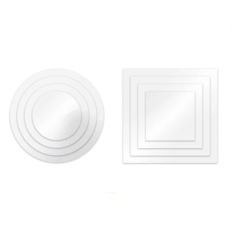 Clear acrylic discs, plexiglass circles