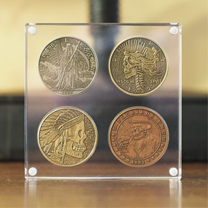 Acrylic coin holders, custom acrylic coin display