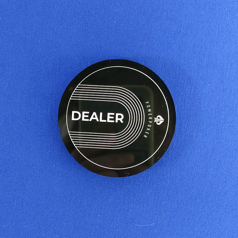 Acrylic dealer button for casino, round acrylic game dealer