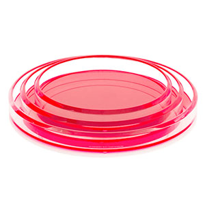 Neon pink acrylic nesting tray, wholesale lucite tray set