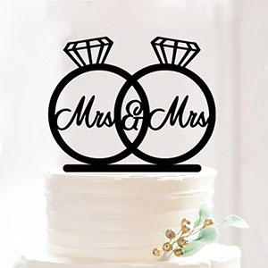 Mr Mrs acrylic wedding cake topper, wholesale acrylic cake decorations