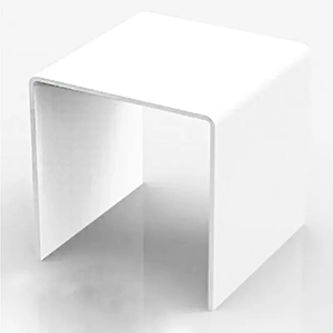 White acrylic table, bedside acrylic table