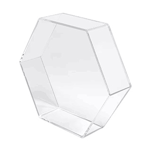 Hexagon acrylic tray supplier, lucite display tray