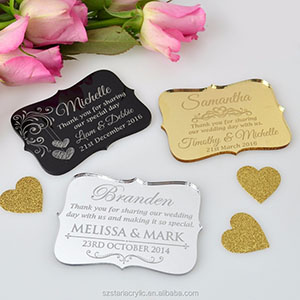 Wholesale acrylic name card, acrylic wedding name card supplier