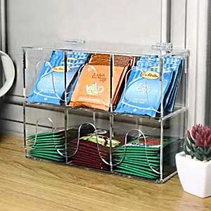 Stackable acrylic tea bag box, acrylic tea bag dispenser factory