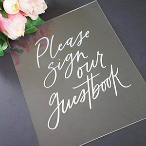 Acrylic guest sign wholesaler, lucite guest book sign